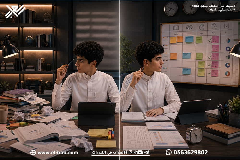 أخطاء-تمنعك-من-دخول-90 كيف-أجيب-90-في-القدرات اختبار-القدرات اختبار-قياس قياس-القدرات رفع-درجة-القدرات أخطاء-اختبار-القدرات تحليل-الأخطاء إدارة-الوقت القدرات-اللفظية القدرات-الكمية محاكي-القدرات منصة-العراب-في-القدرات