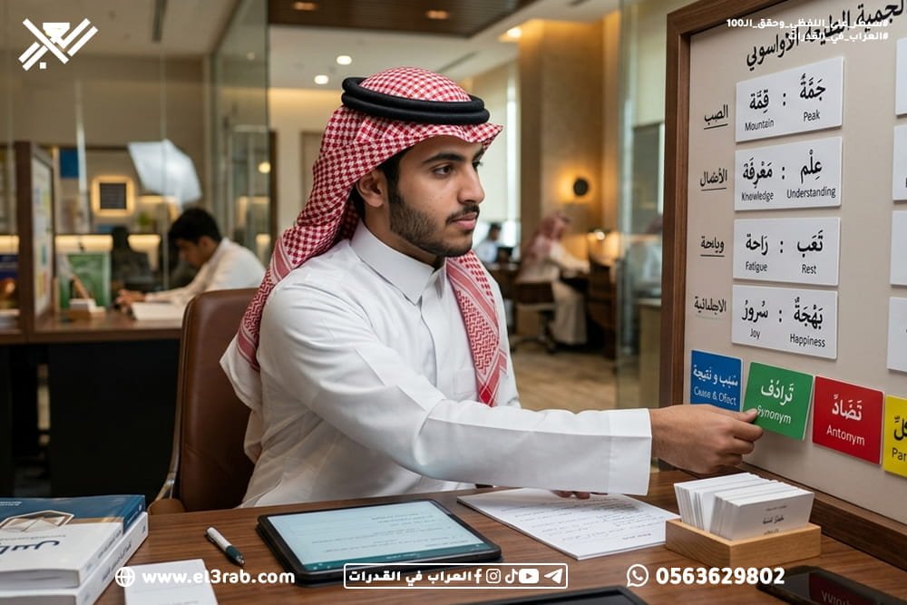 تدريب-شامل-على-التناظر-اللفظي التناظر-اللفظي أسئلة-التناظر-اللفظي شرح-التناظر-اللفظي العلاقات-اللفظية اختبار-القدرات اختبار-قياس قياس-القدرات القدرات-اللفظية حل-التناظر-اللفظي رفع-درجة-القدرات اختبارات-محاكية اختبار-قدرات-تجريبي محاكي-القدرات منصة-العراب-في-القدرات