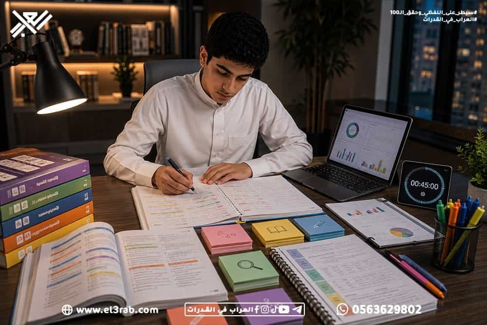 كيف-تحصل-على-100-في-القدرات 100-في-القدرات اختبار-القدرات اختبار-قياس قياس-القدرات رفع-درجة-القدرات خطة-مذاكرة-القدرات القدرات-اللفظية القدرات-الكمية اختبارات-محاكية اختبار-قدرات-تجريبي تحليل-الأخطاء إدارة-الوقت محاكي-القدرات منصة-العراب-في-القدرات