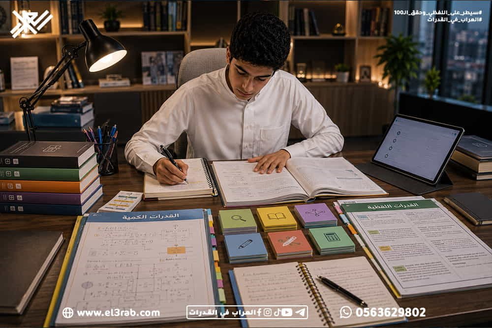 كيف-تحصل-على-100-في-القدرات 100-في-القدرات اختبار-القدرات اختبار-قياس قياس-القدرات رفع-درجة-القدرات خطة-مذاكرة-القدرات القدرات-اللفظية القدرات-الكمية اختبارات-محاكية اختبار-قدرات-تجريبي تحليل-الأخطاء إدارة-الوقت محاكي-القدرات منصة-العراب-في-القدرات