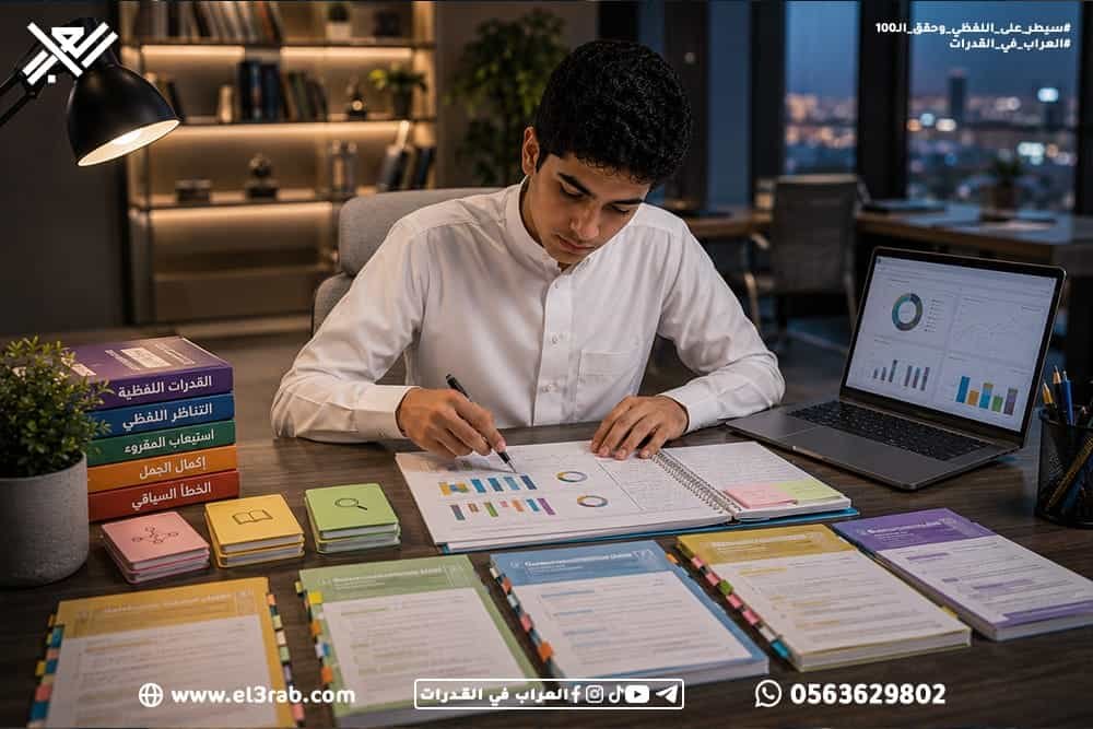 كيف-تحصل-على-100-في-القدرات 100-في-القدرات اختبار-القدرات اختبار-قياس قياس-القدرات رفع-درجة-القدرات خطة-مذاكرة-القدرات القدرات-اللفظية القدرات-الكمية اختبارات-محاكية اختبار-قدرات-تجريبي تحليل-الأخطاء إدارة-الوقت محاكي-القدرات منصة-العراب-في-القدرات