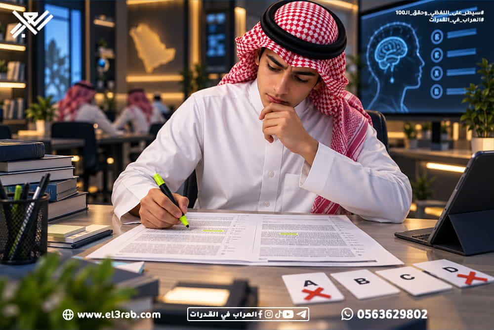 استراتيجيات-الحل-الذكي-مع-العراب-2026 استراتيجيات-حل-القدرات الحل-الذكي-في-القدرات حل-أسئلة-القدرات استراتيجيات-القدرات-اللفظية القدرات-اللفظية العراب-في-القدرات منصة-العراب-في-القدرات محاكي-العراب محاكي-القدرات اختبار-القدرات اختبار-قياس تحليل-أسئلة-القدرات استبعاد-الخيارات إدارة-وقت-القدرات تحليل-الأخطاء التعامل-مع-السؤال-الصعب التناظر-اللفظي استيعاب-المقروء إكمال-الجمل الخطأ-السياقي المفردة-الشاذة بنك-أسئلة-القدرات التدريب-تحت-الوقت سرعة-حل-القدرات دقة-الإجابات